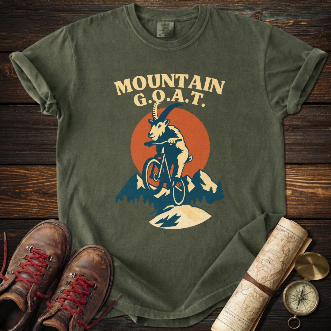 Retro Rider Mountain Goat T-Shirt
