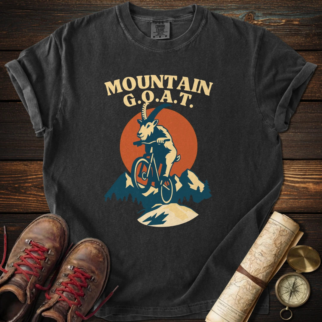 Retro Rider Mountain Goat T-Shirt