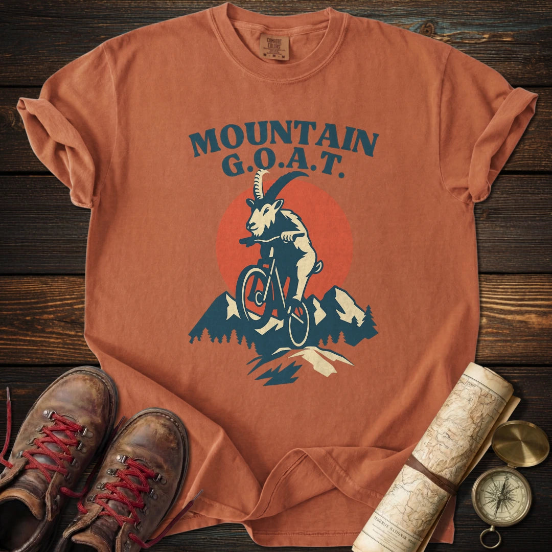 Retro Rider Mountain Goat T-Shirt