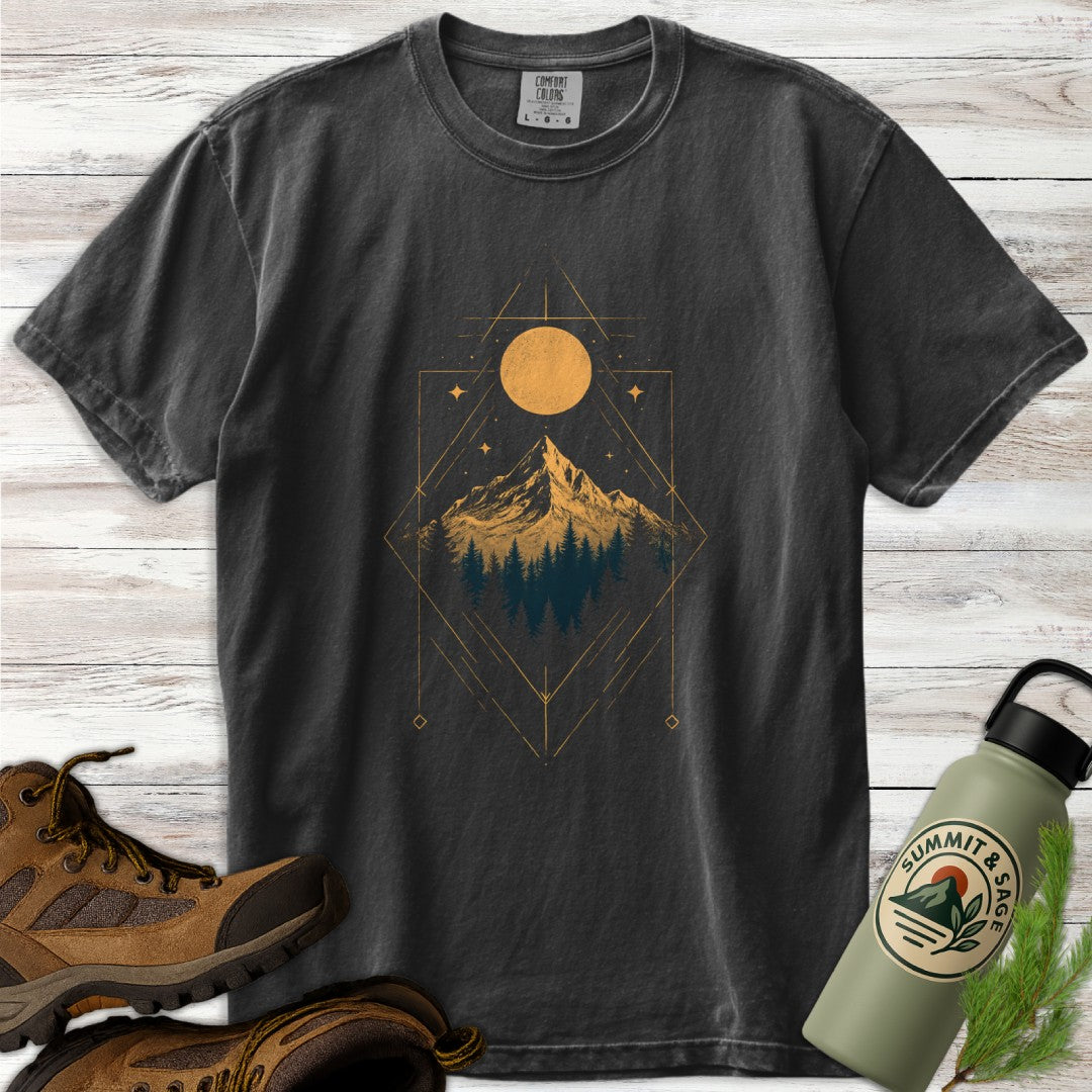 Geometric Mountain Moon T-Shirt