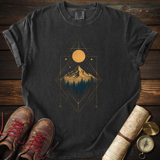 Geometric Mountain Moon T-Shirt