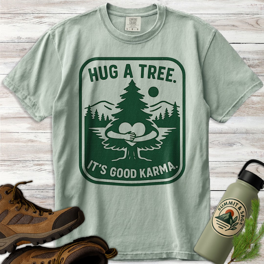 Hug a Tree Badge T-Shirt