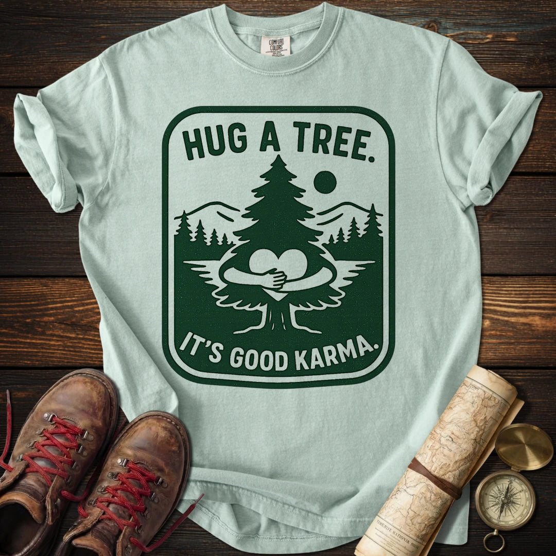 Hug a Tree Badge T-Shirt