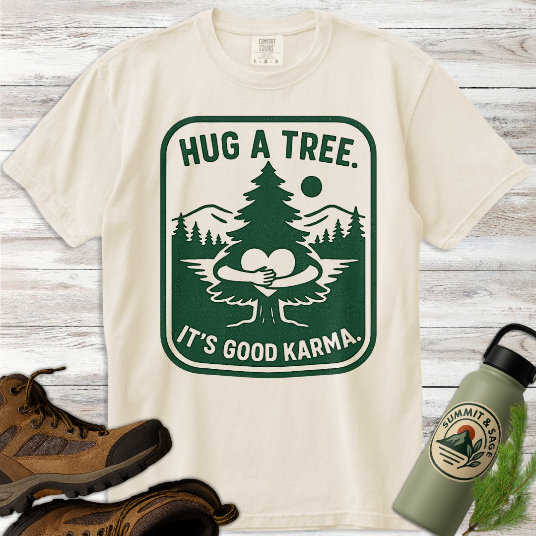 Hug a Tree Badge T-Shirt