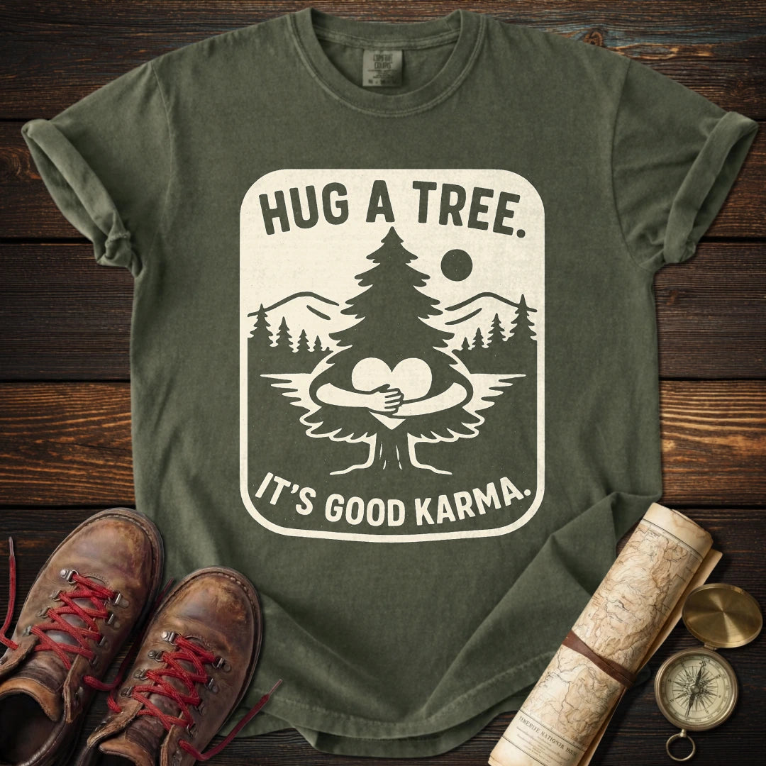 Hug a Tree Badge T-Shirt