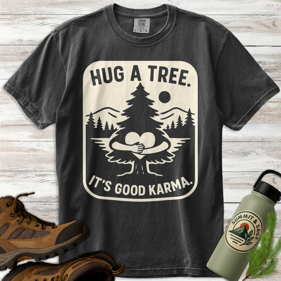 Hug a Tree Badge T-Shirt