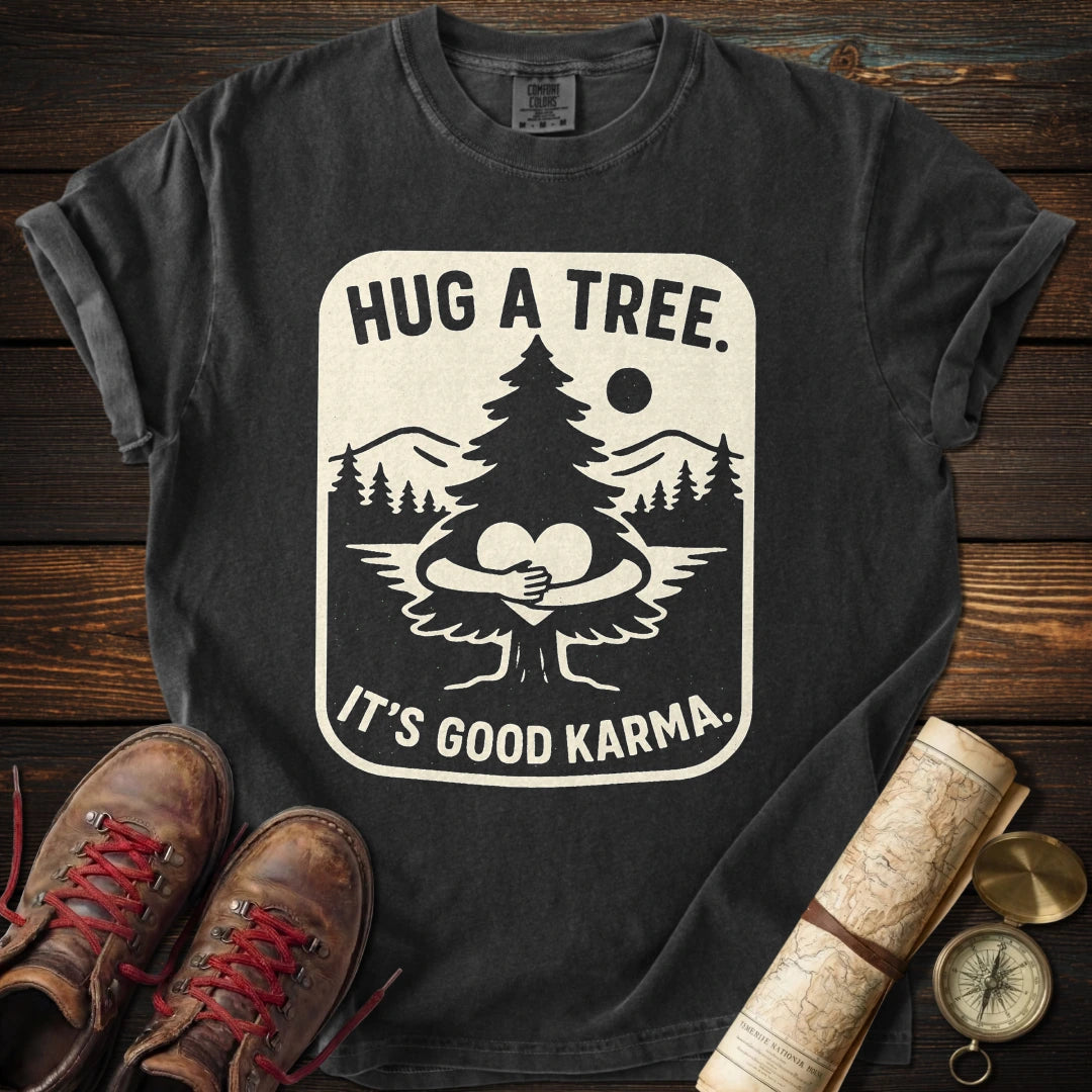 Hug a Tree Badge T-Shirt
