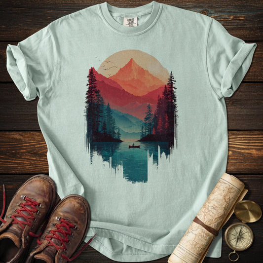 Peaceful Mountain Canoe T-Shirt