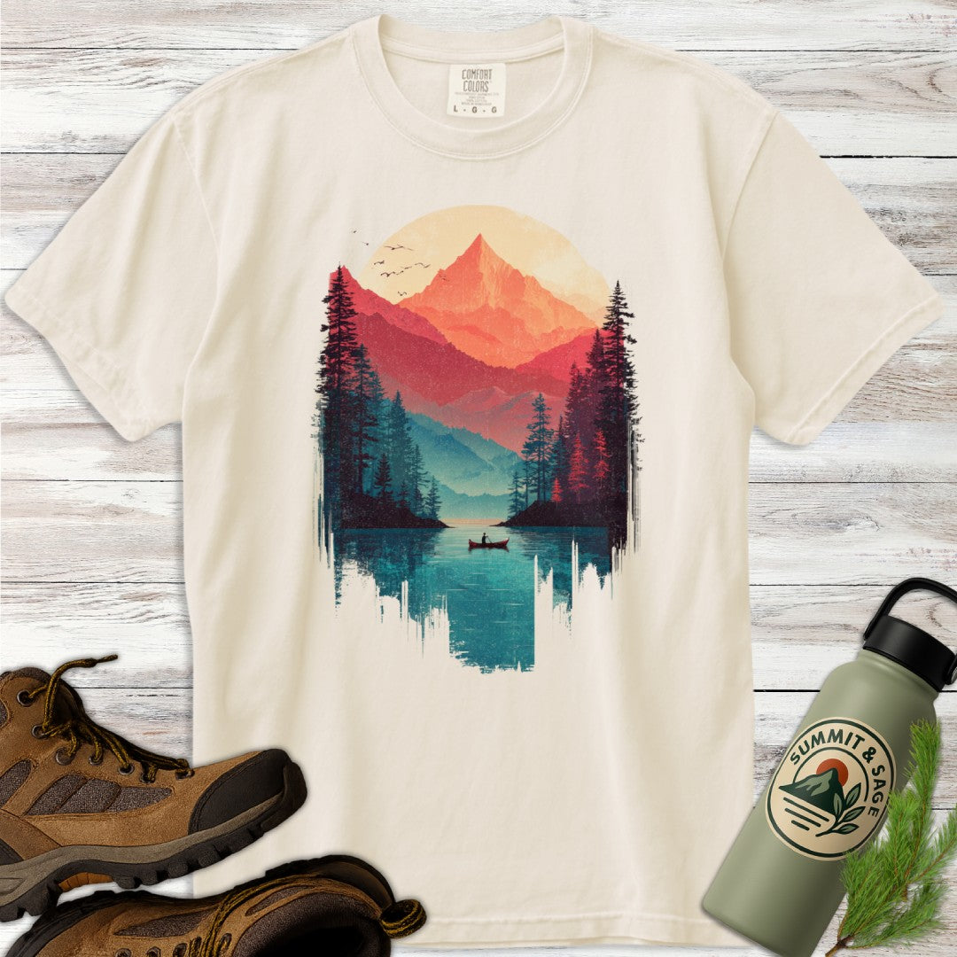 Peaceful Mountain Canoe T-Shirt