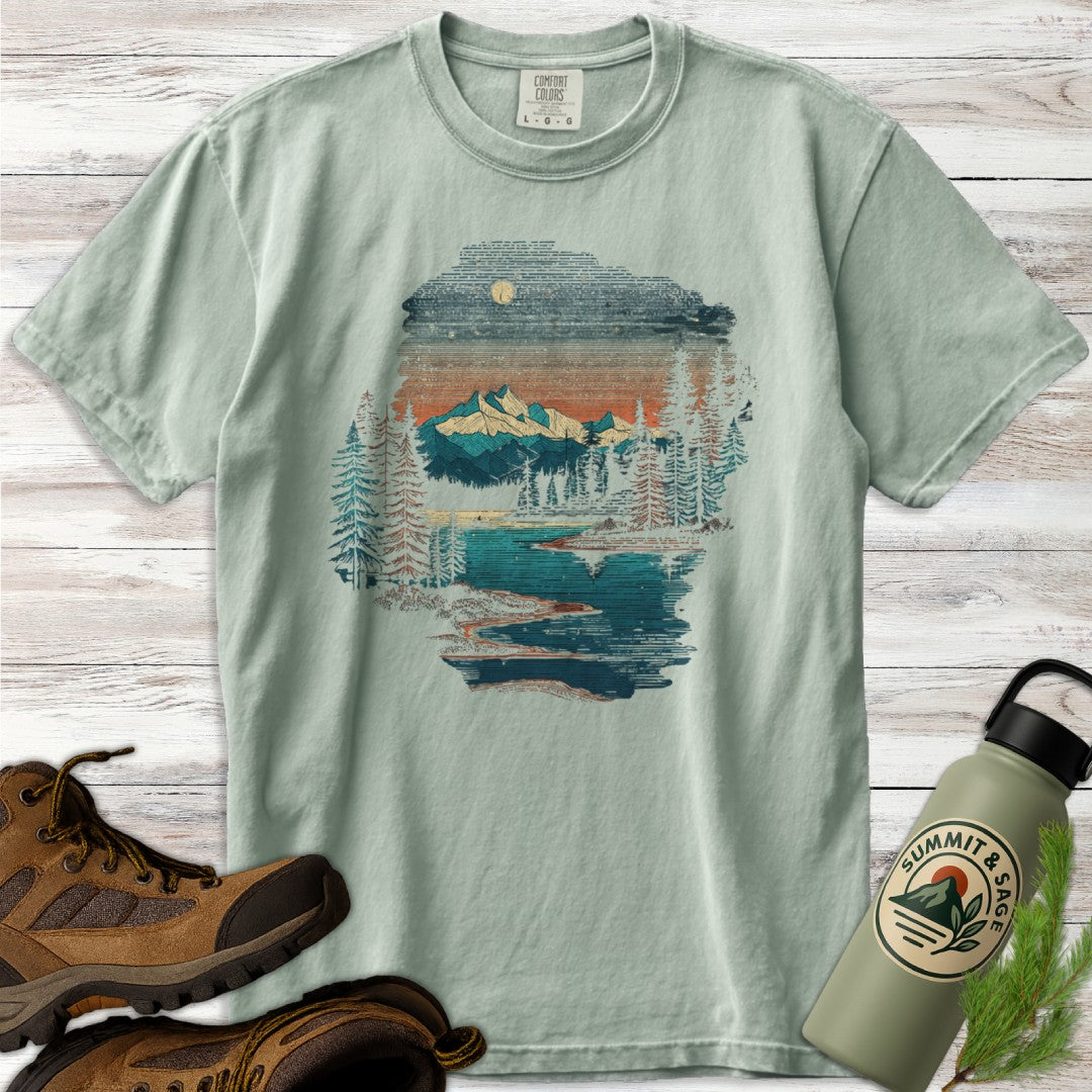 Mountain Serenity Distressed T-Shirt