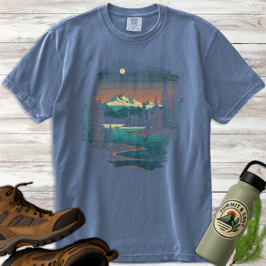 Mountain Serenity Distressed T-Shirt