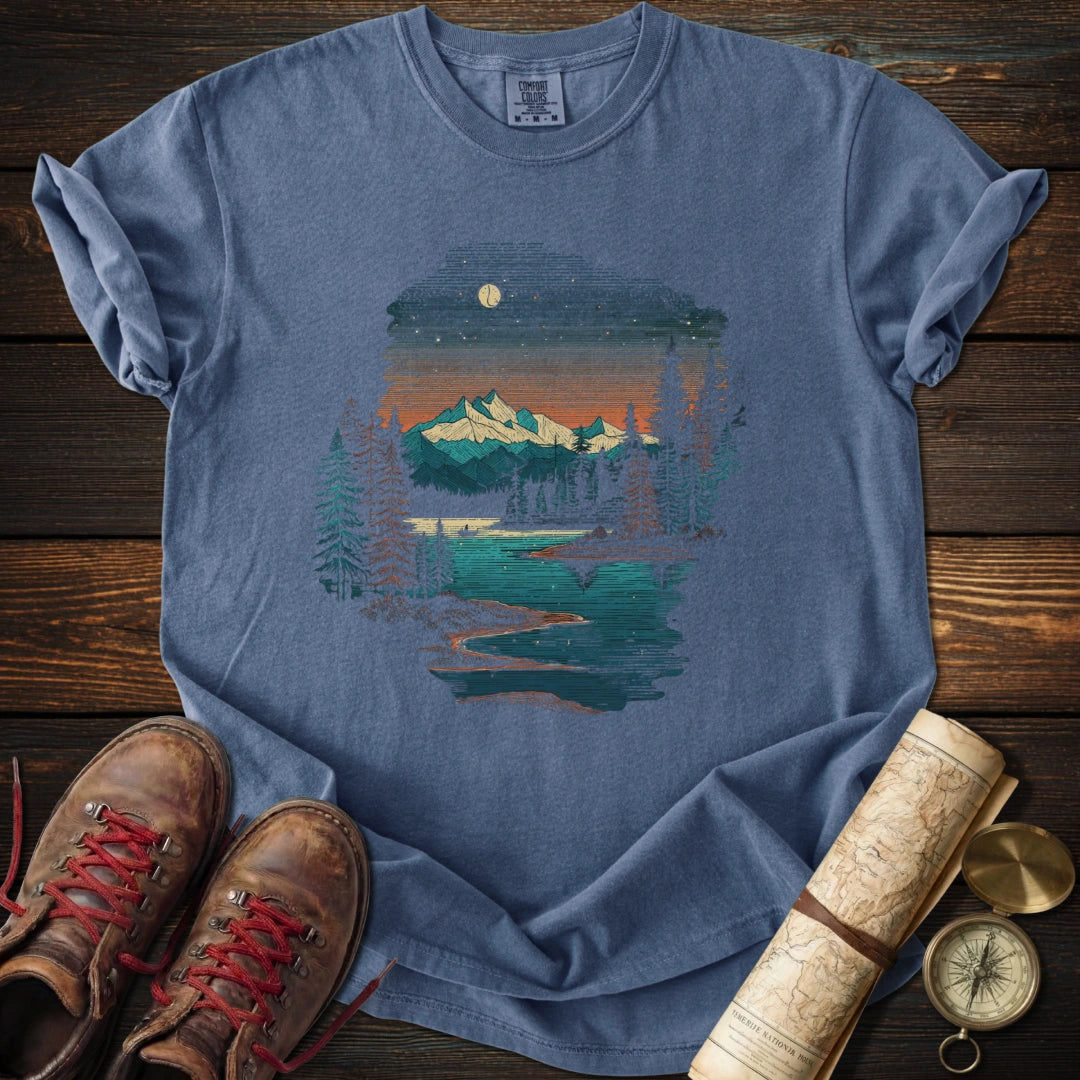 Mountain Serenity Distressed T-Shirt