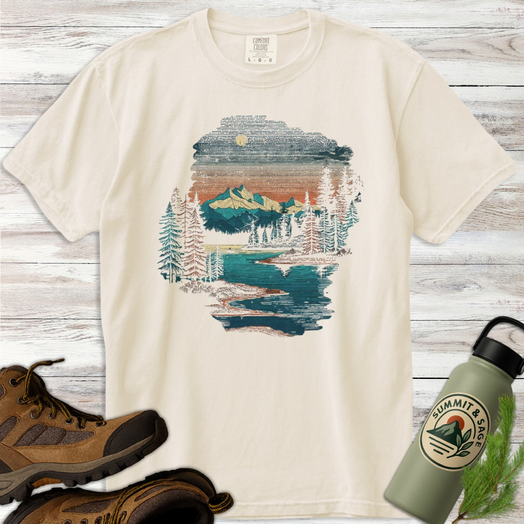 Mountain Serenity Distressed T-Shirt