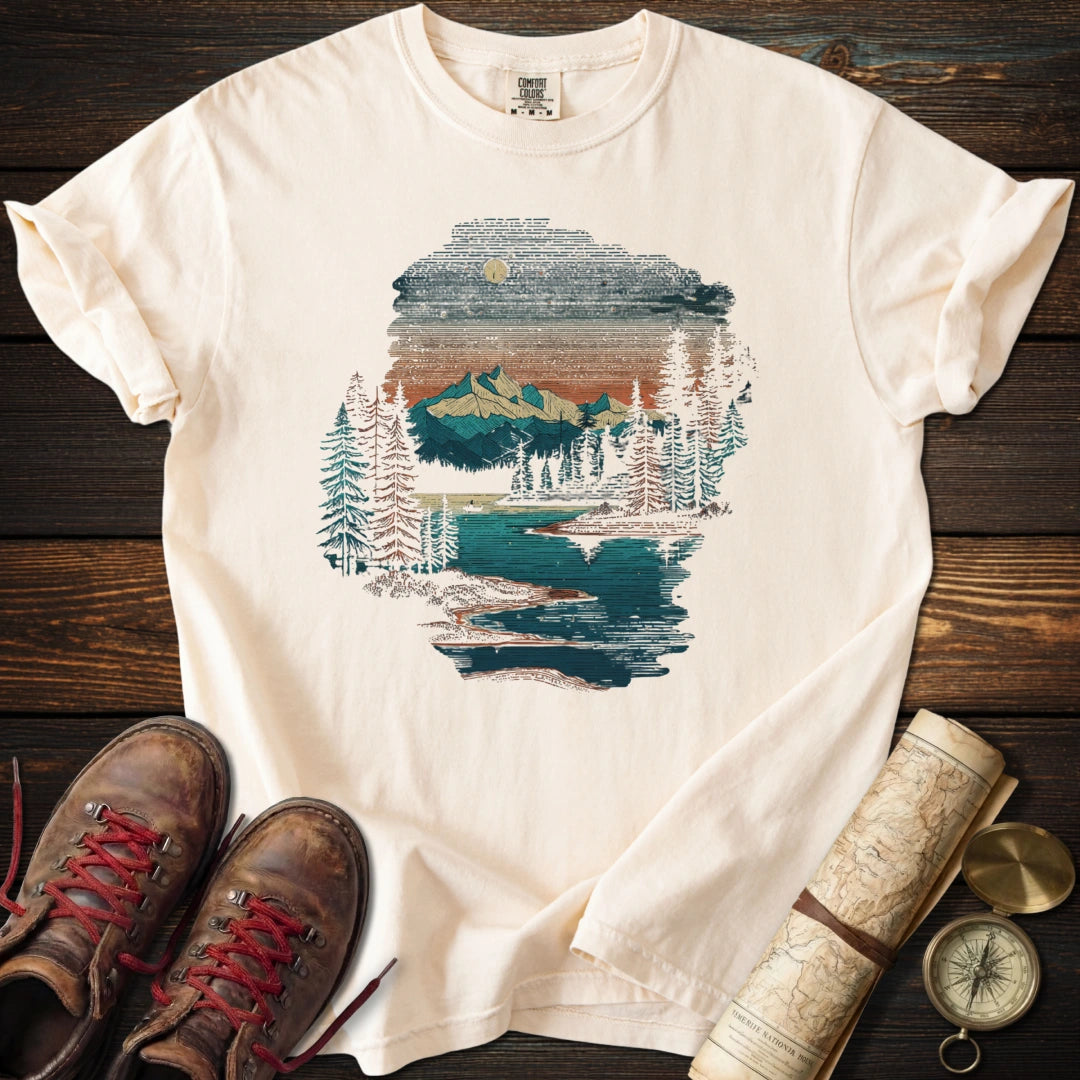 Mountain Serenity Distressed T-Shirt