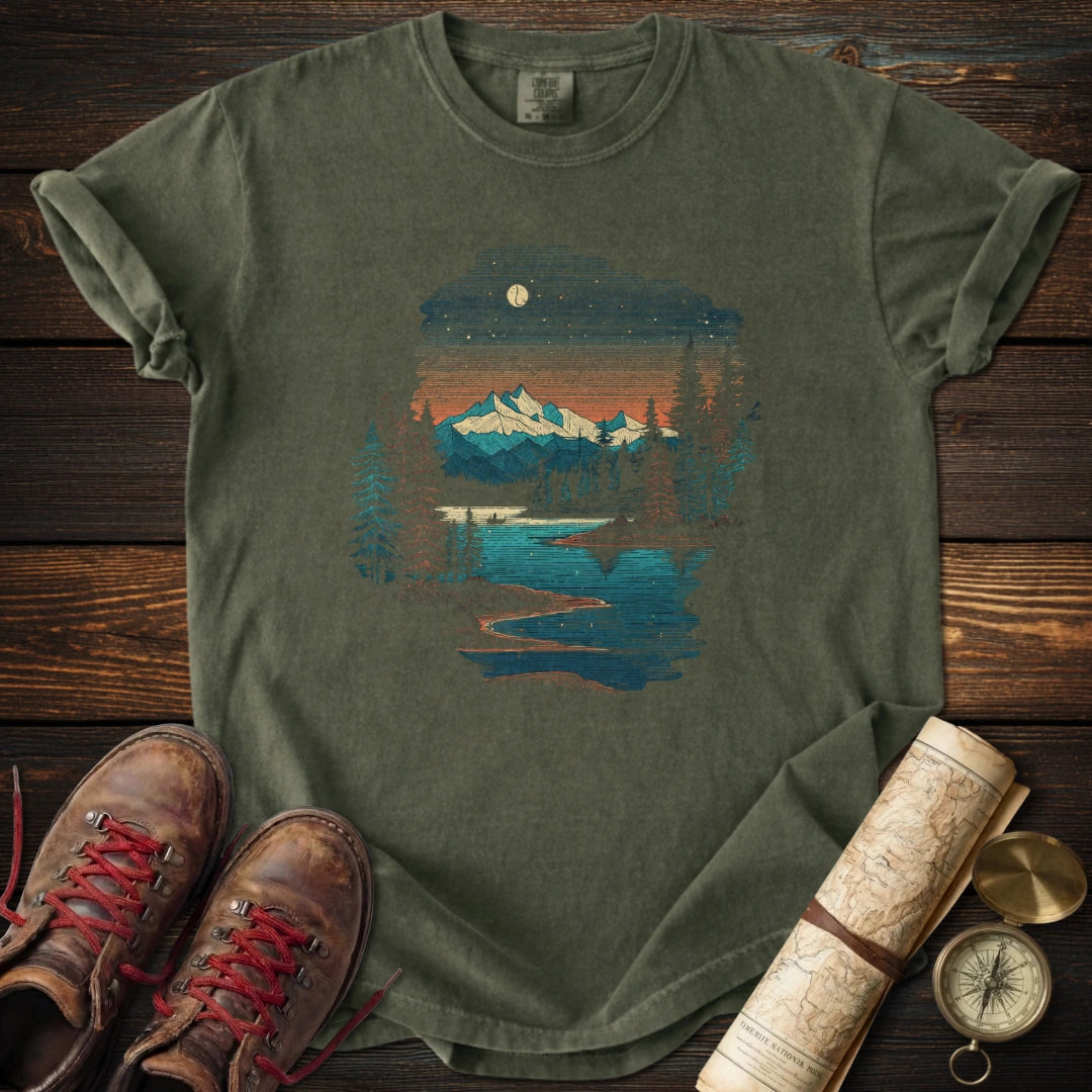 Mountain Serenity Distressed T-Shirt
