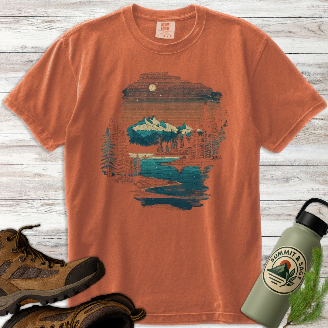 Mountain Serenity Distressed T-Shirt