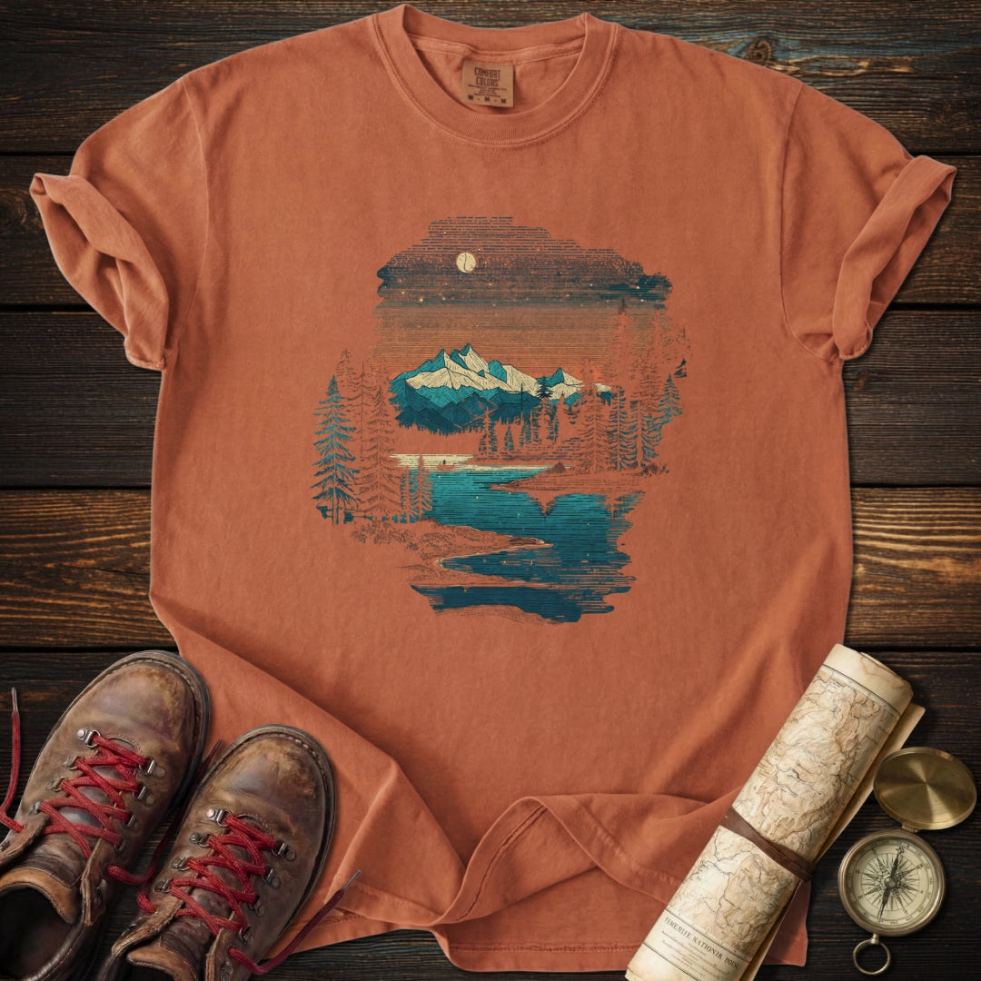 Mountain Serenity Distressed T-Shirt