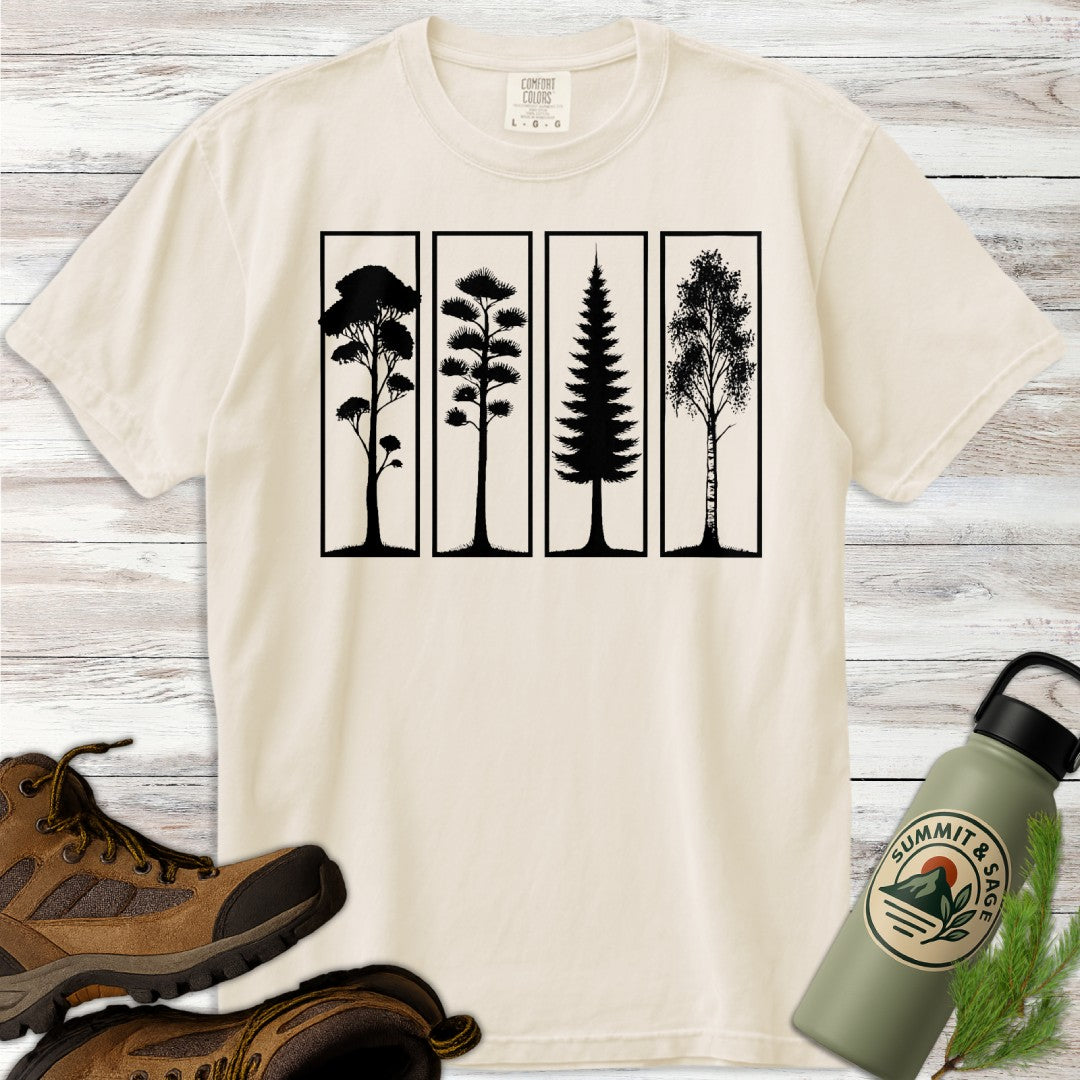 Modern Tree Panel T-Shirt