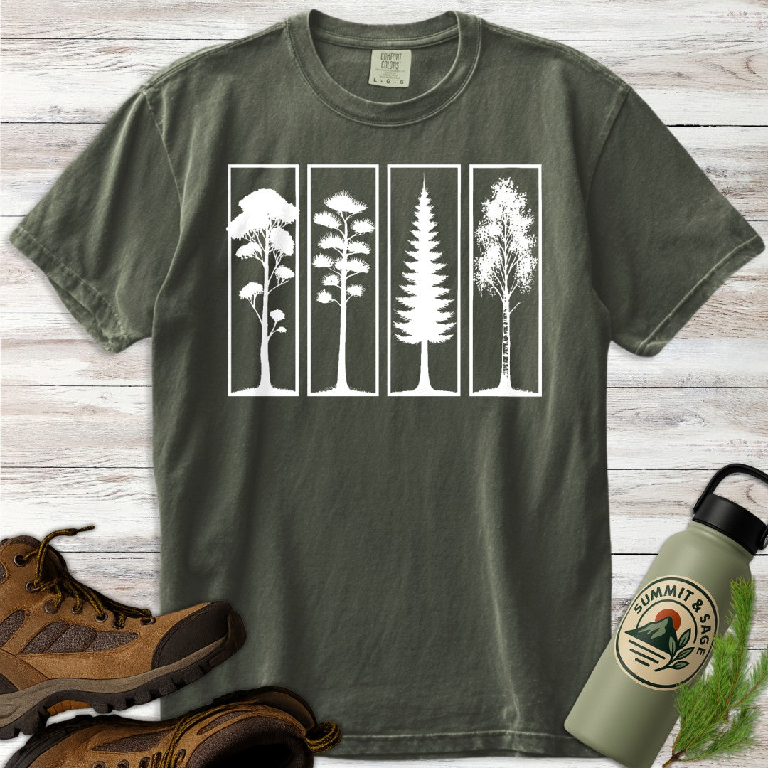 Modern Tree Panel T-Shirt