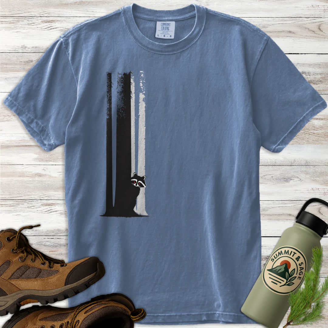 Forest Friend Raccoon Silhouette T-Shirt
