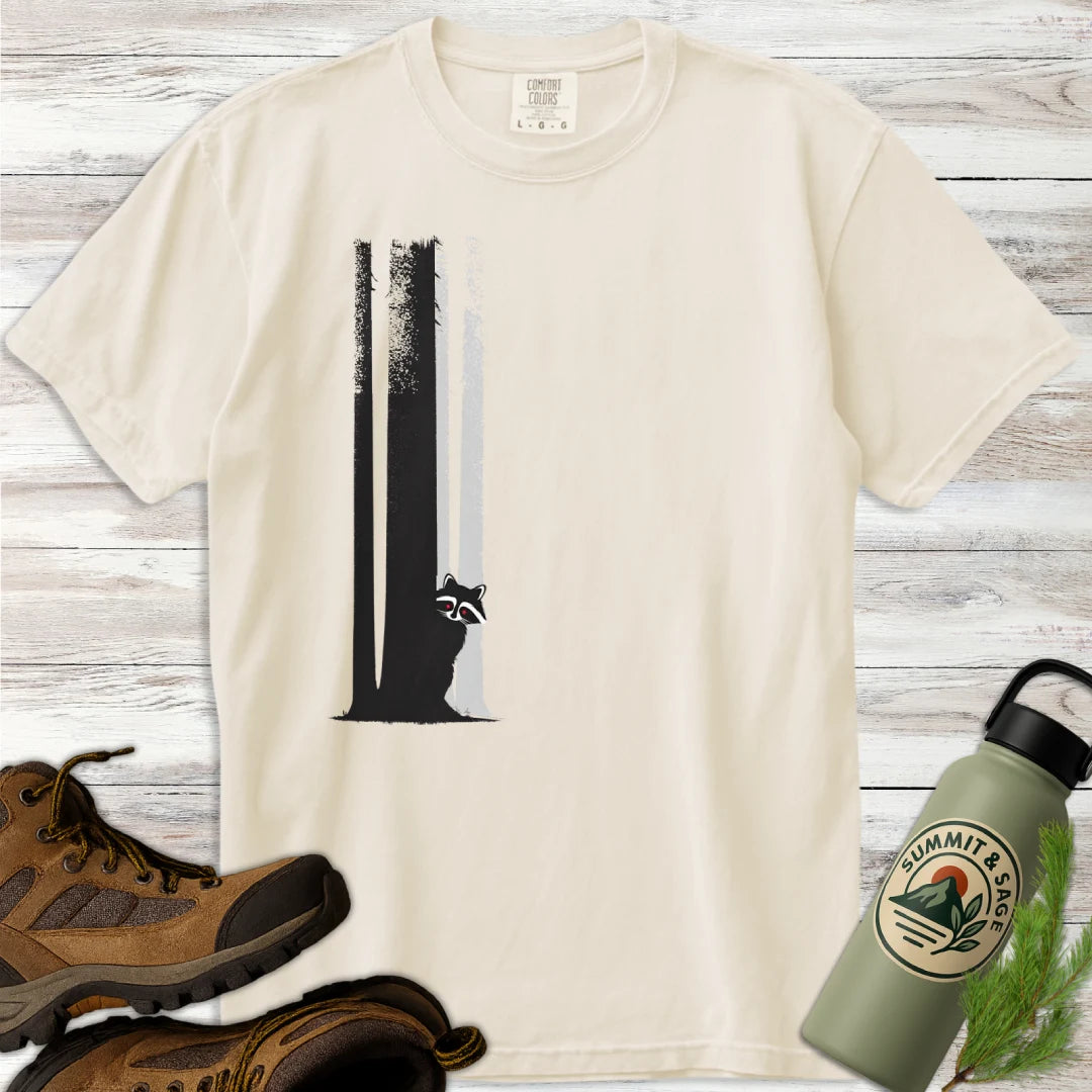 Forest Friend Raccoon Silhouette T-Shirt
