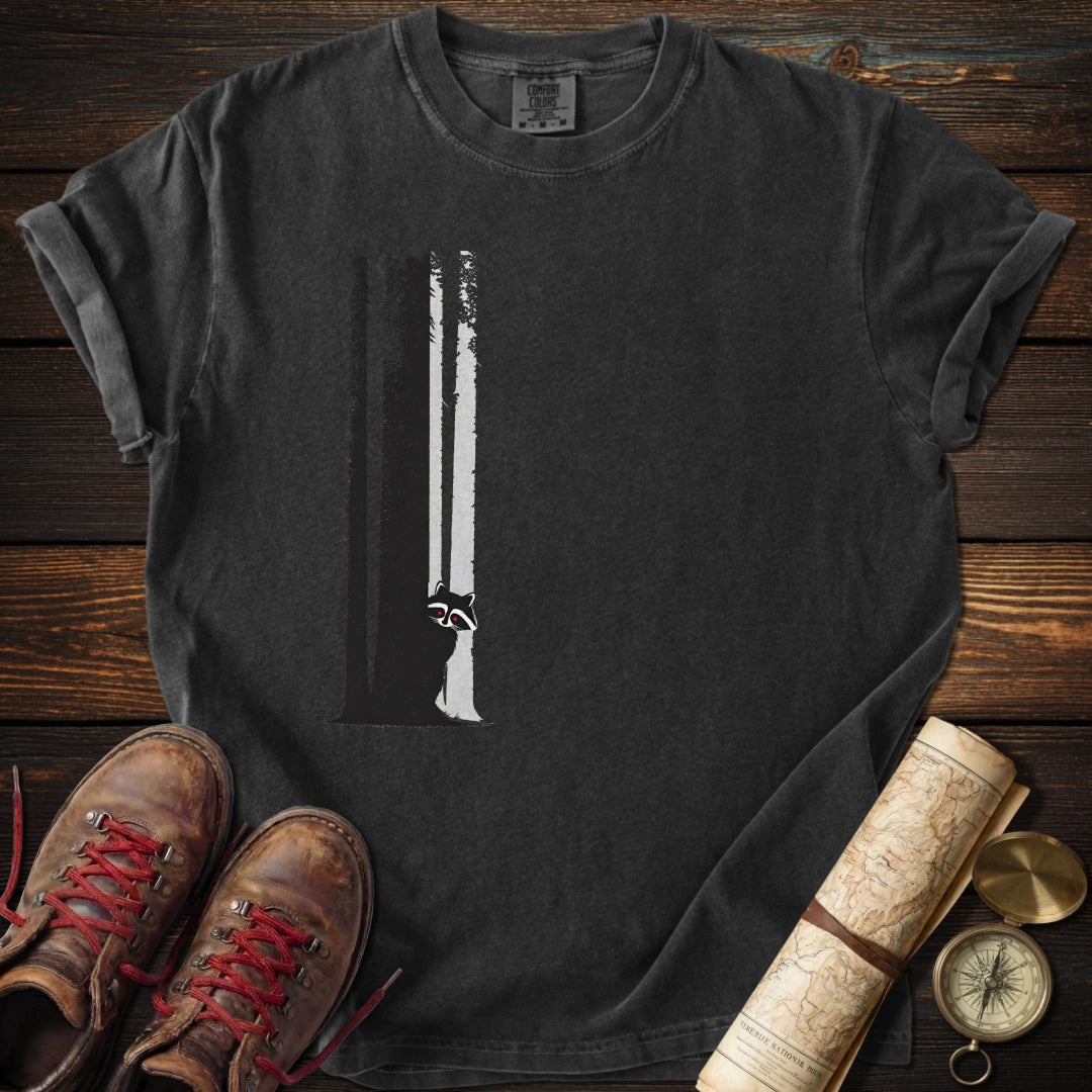 Forest Friend Raccoon Silhouette T-Shirt