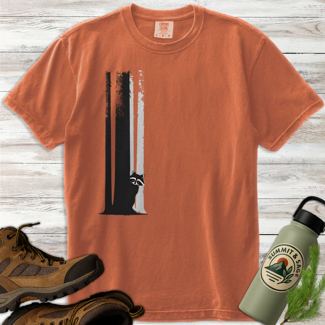 Forest Friend Raccoon Silhouette T-Shirt