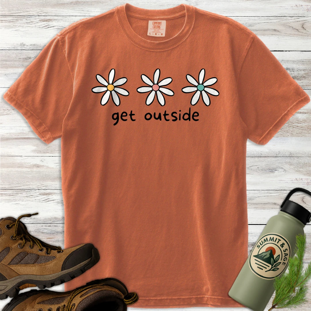 Retro Daisies Get Outside T-Shirt