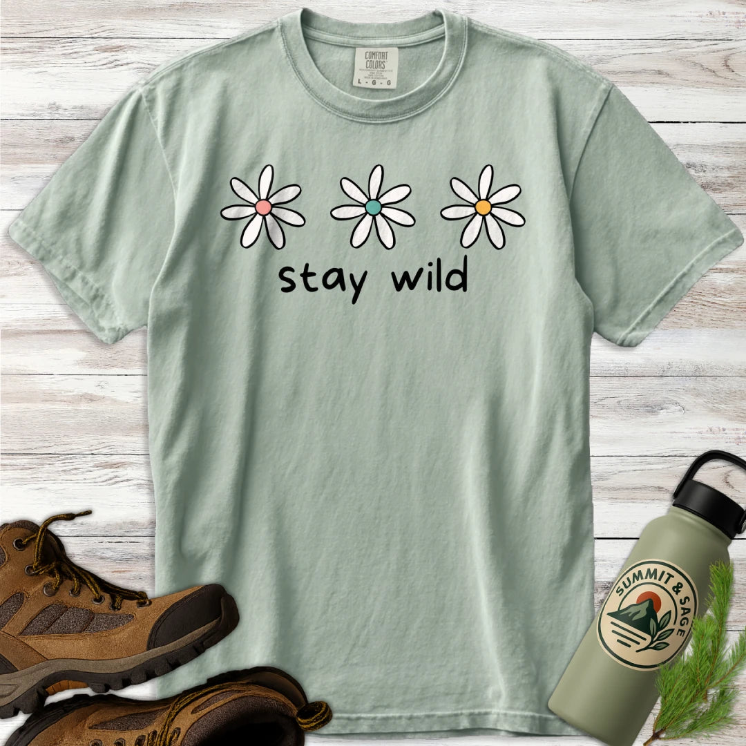 Retro Stay Wild Daisies T-Shirt