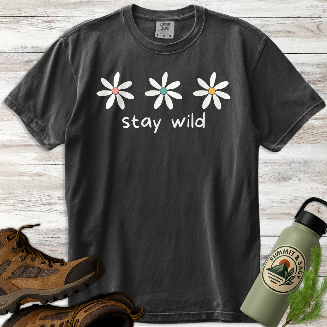 Retro Stay Wild Daisies T-Shirt