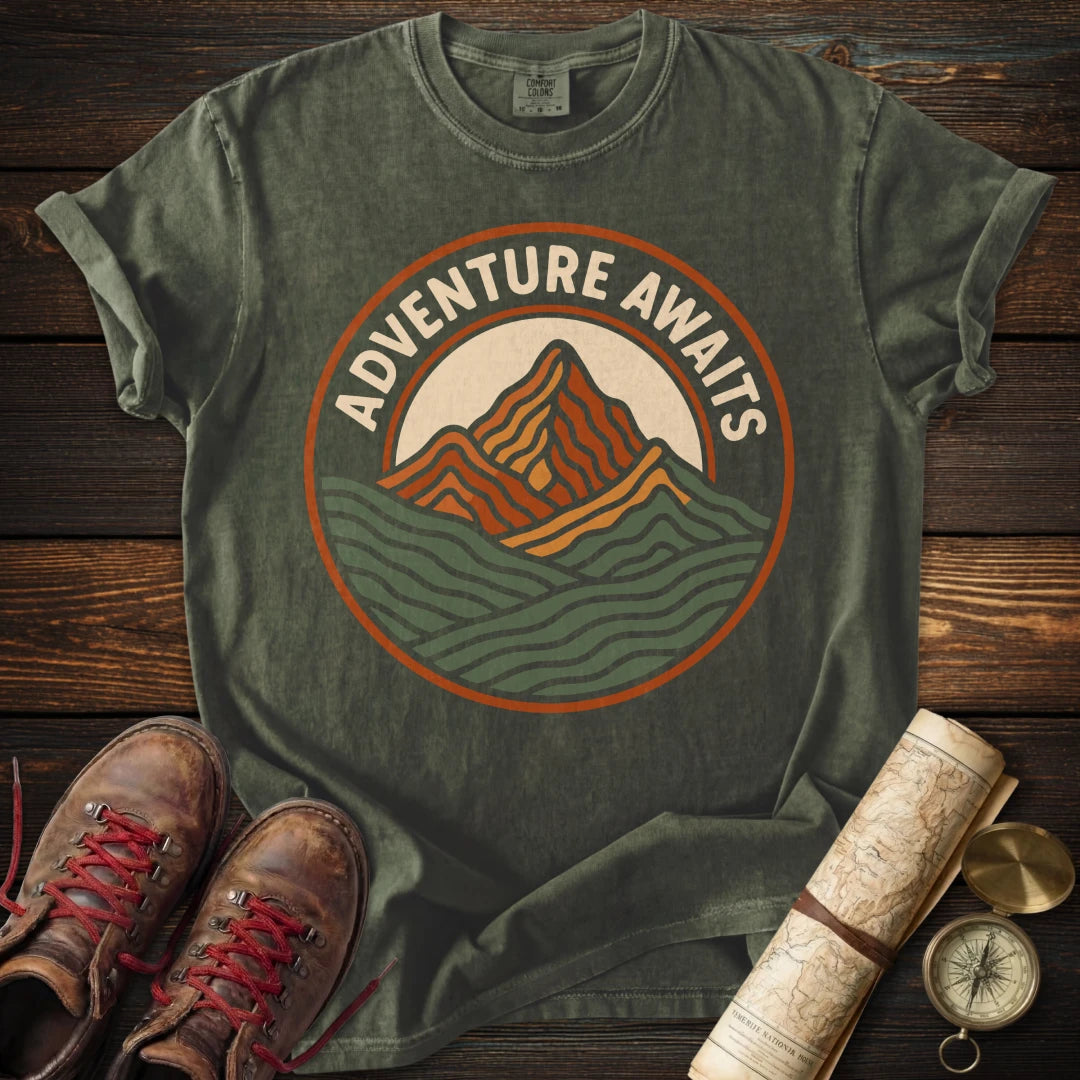 Adventure Awaits Mountain T-Shirt