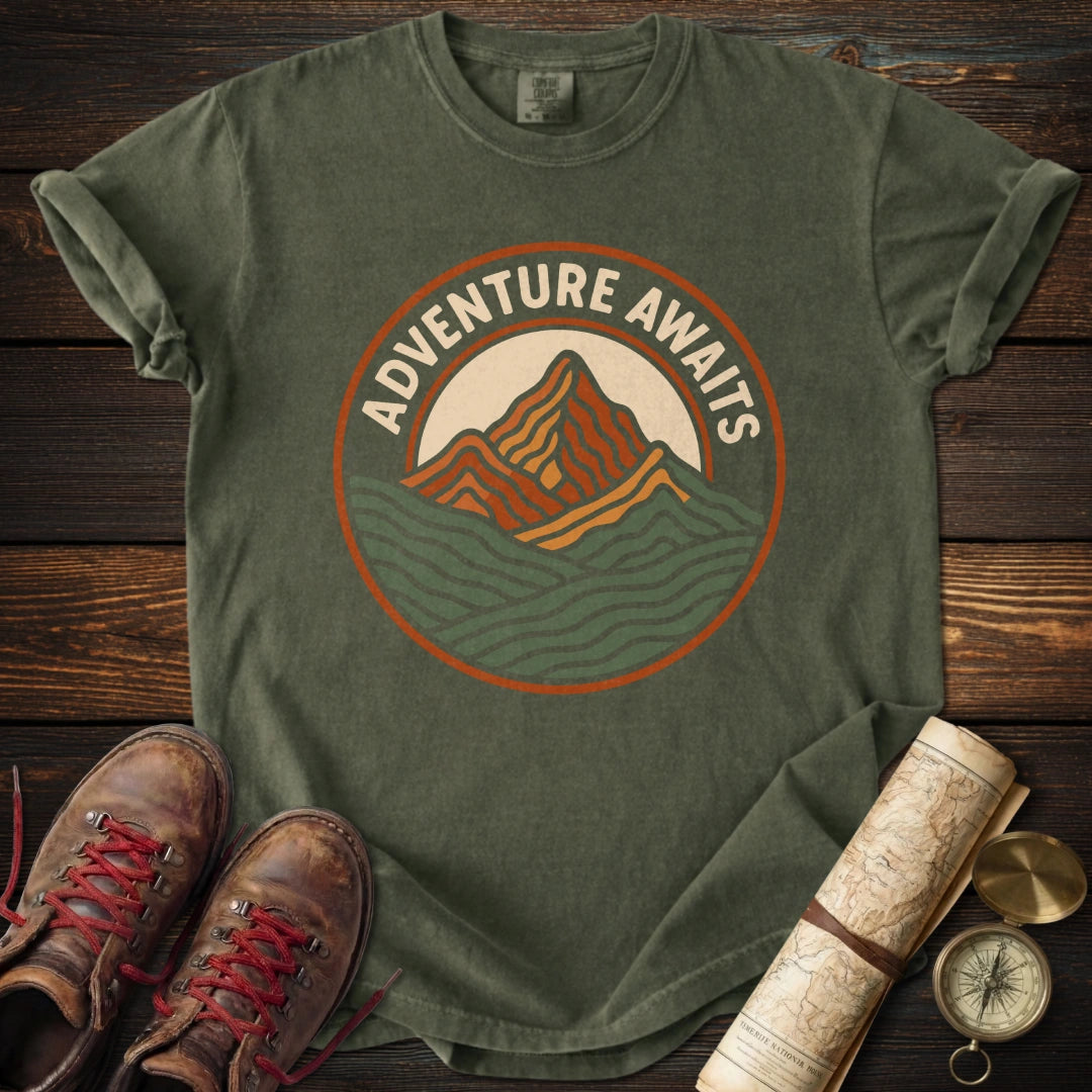 Adventure Awaits Mountain T-Shirt