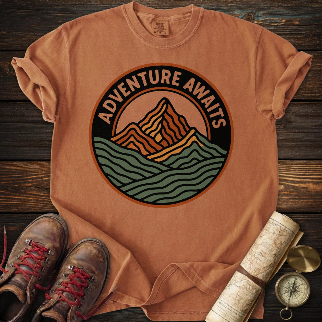 Adventure Awaits Mountain T-Shirt