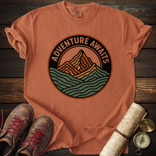 Adventure Awaits Mountain T-Shirt