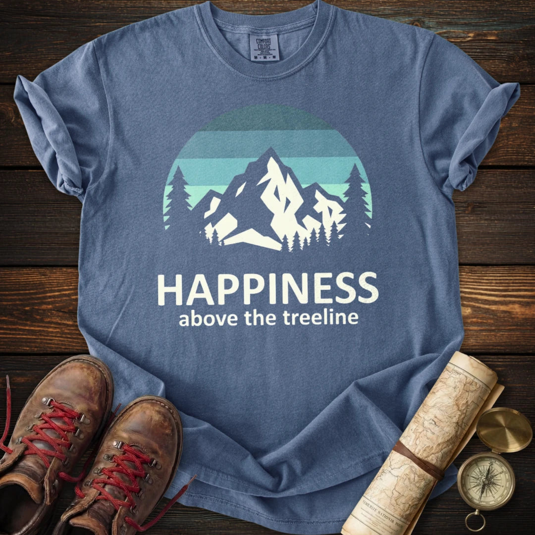 Happiness Treeline Graphic T-Shirt