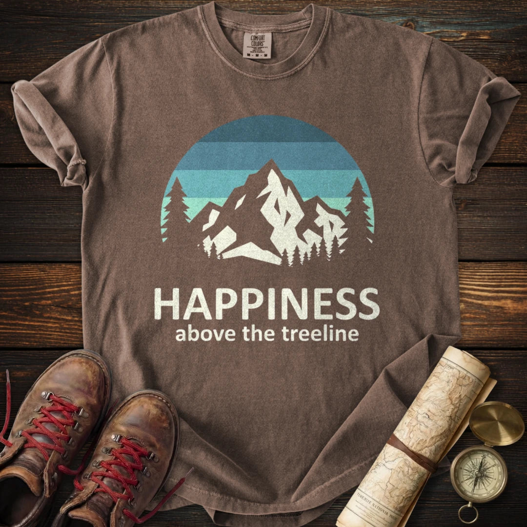Happiness Treeline Graphic T-Shirt