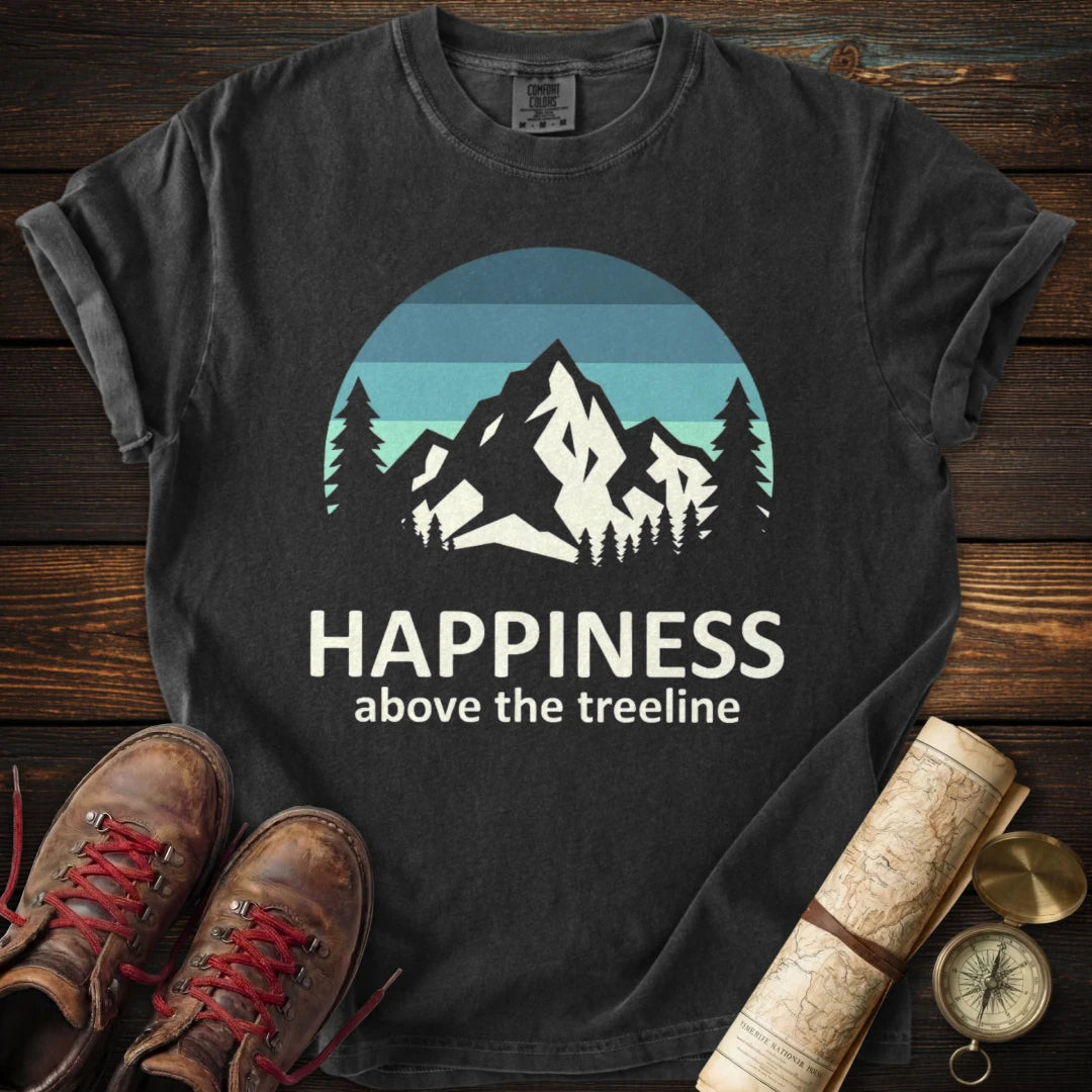 Happiness Treeline Graphic T-Shirt