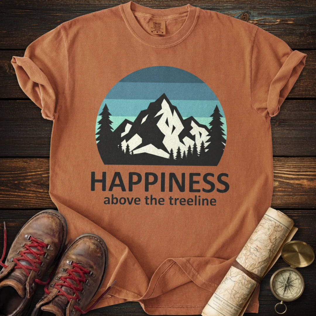 Happiness Treeline Graphic T-Shirt