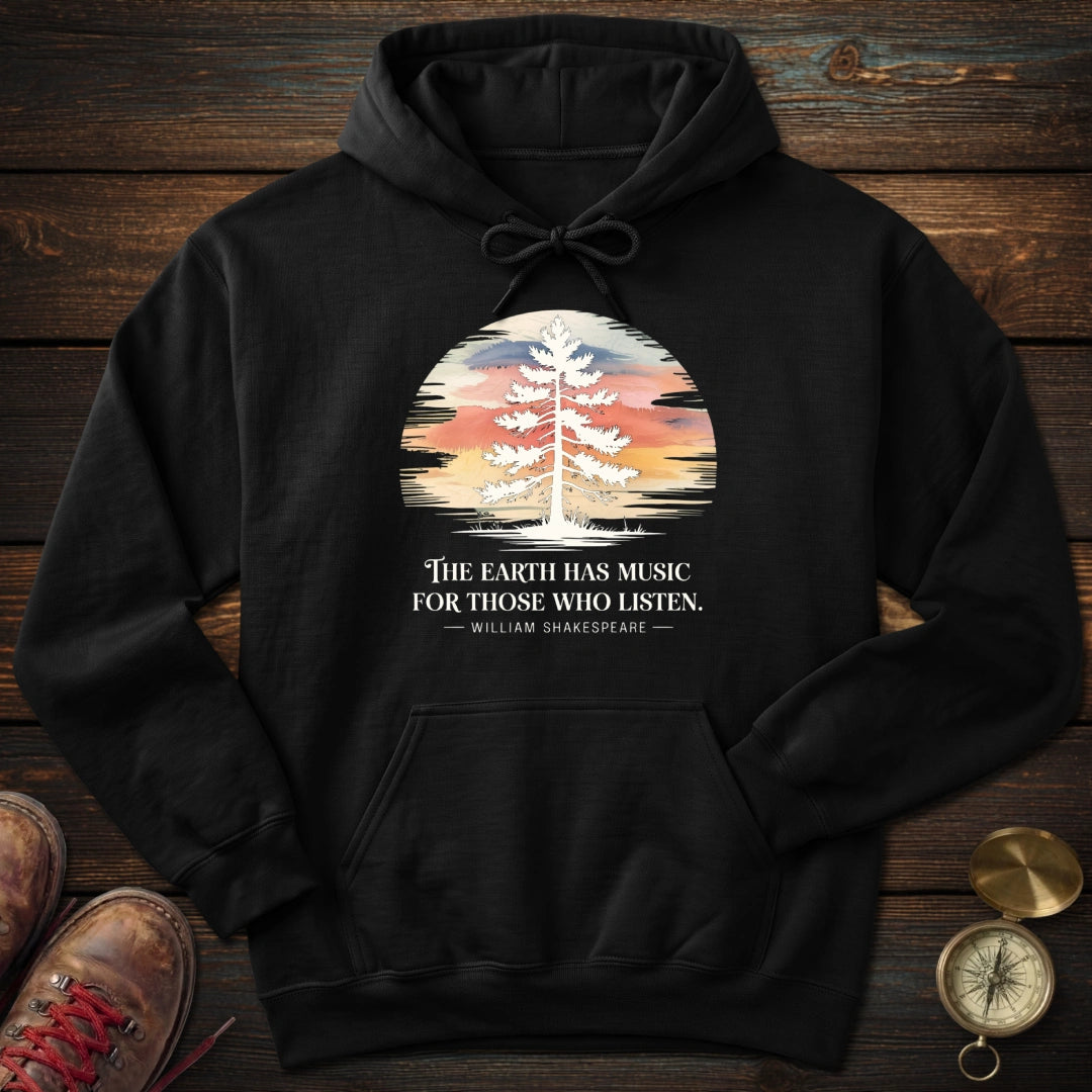 Earth Has Music Watercolor Hoodie