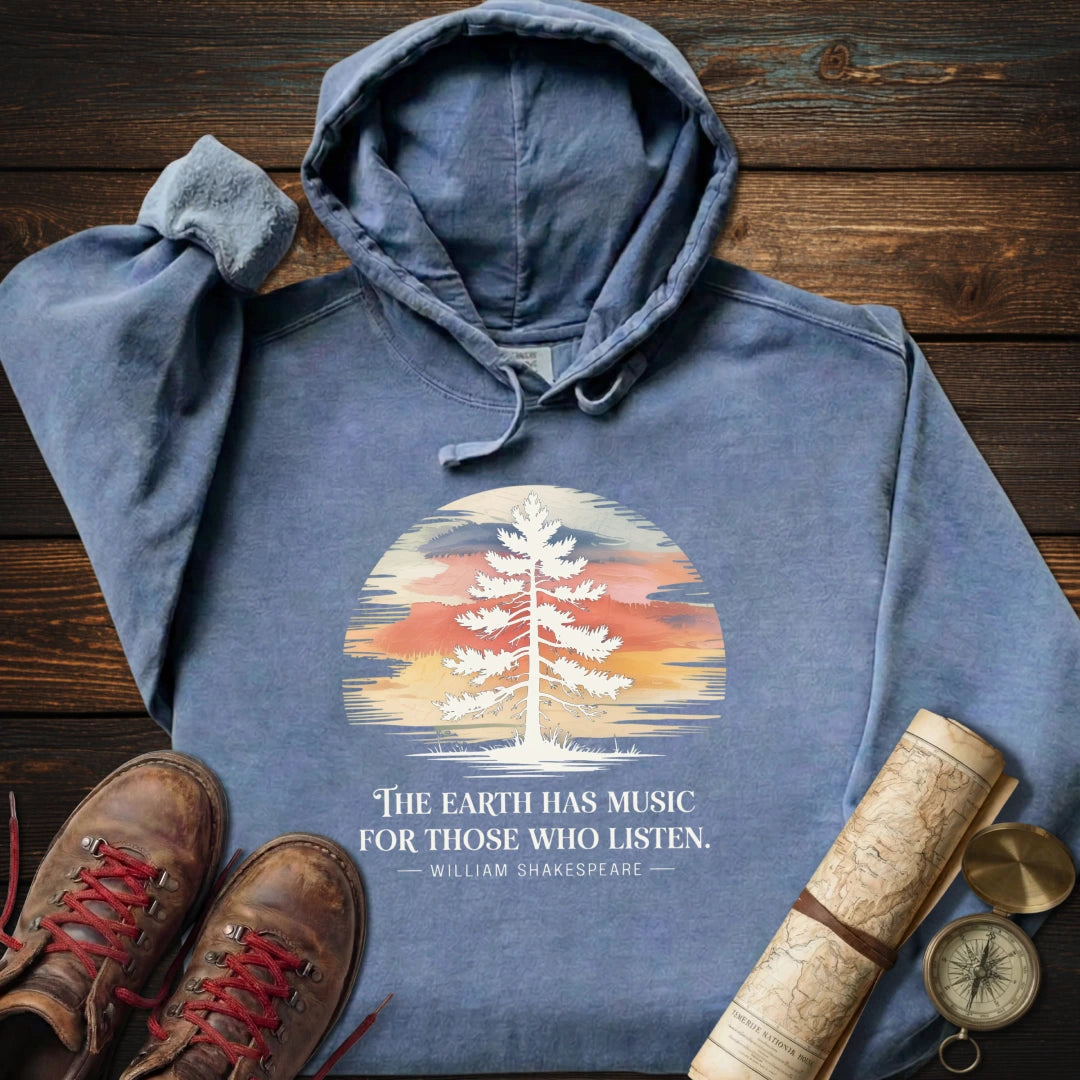 Earth Has Music Watercolor Hoodie