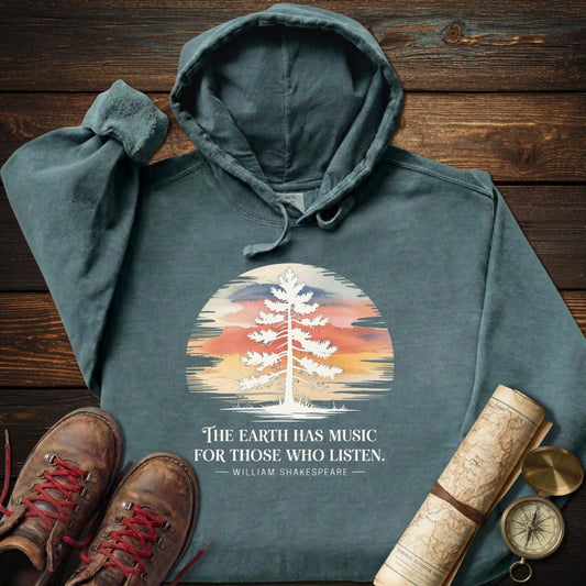 Earth Has Music Watercolor Hoodie
