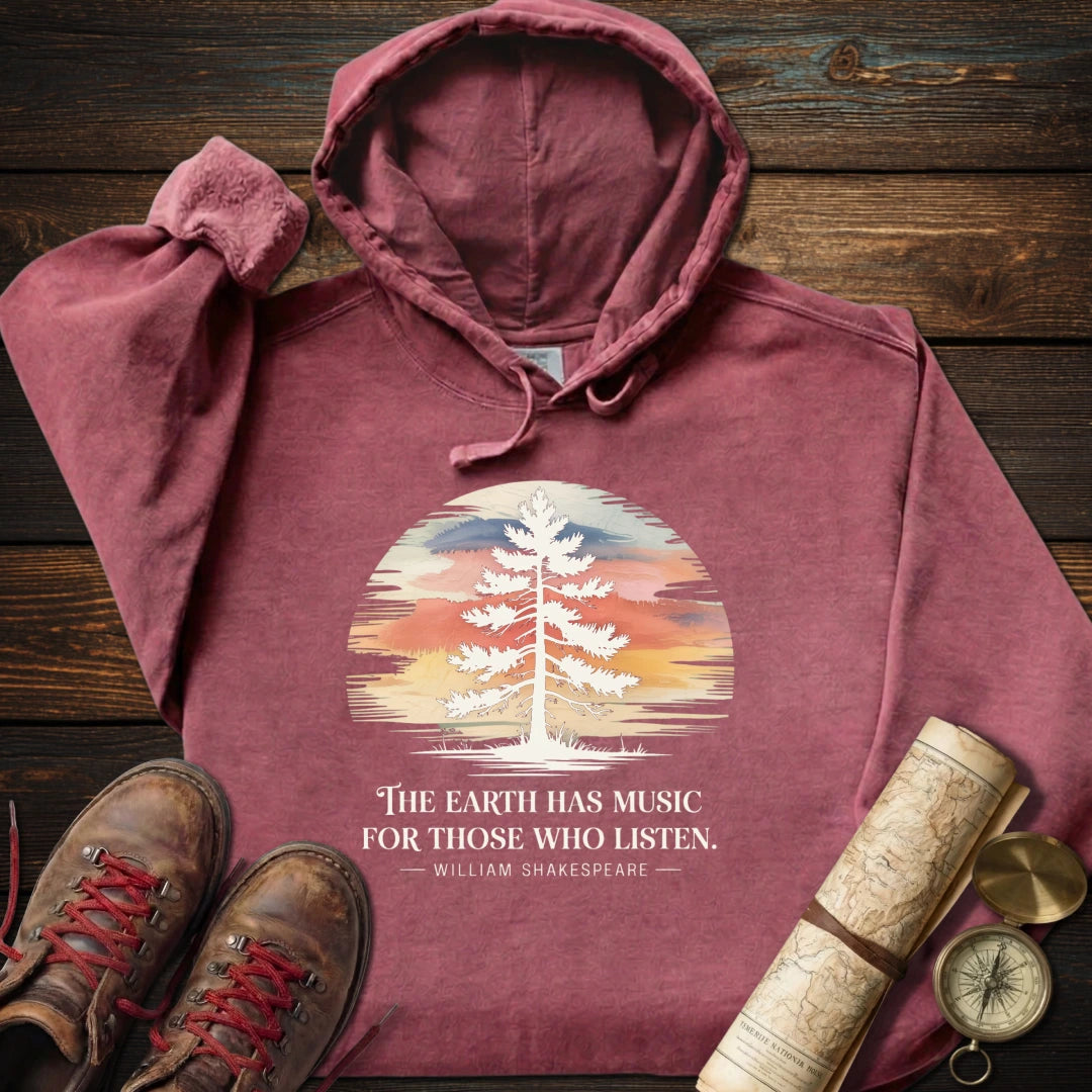Earth Has Music Watercolor Hoodie
