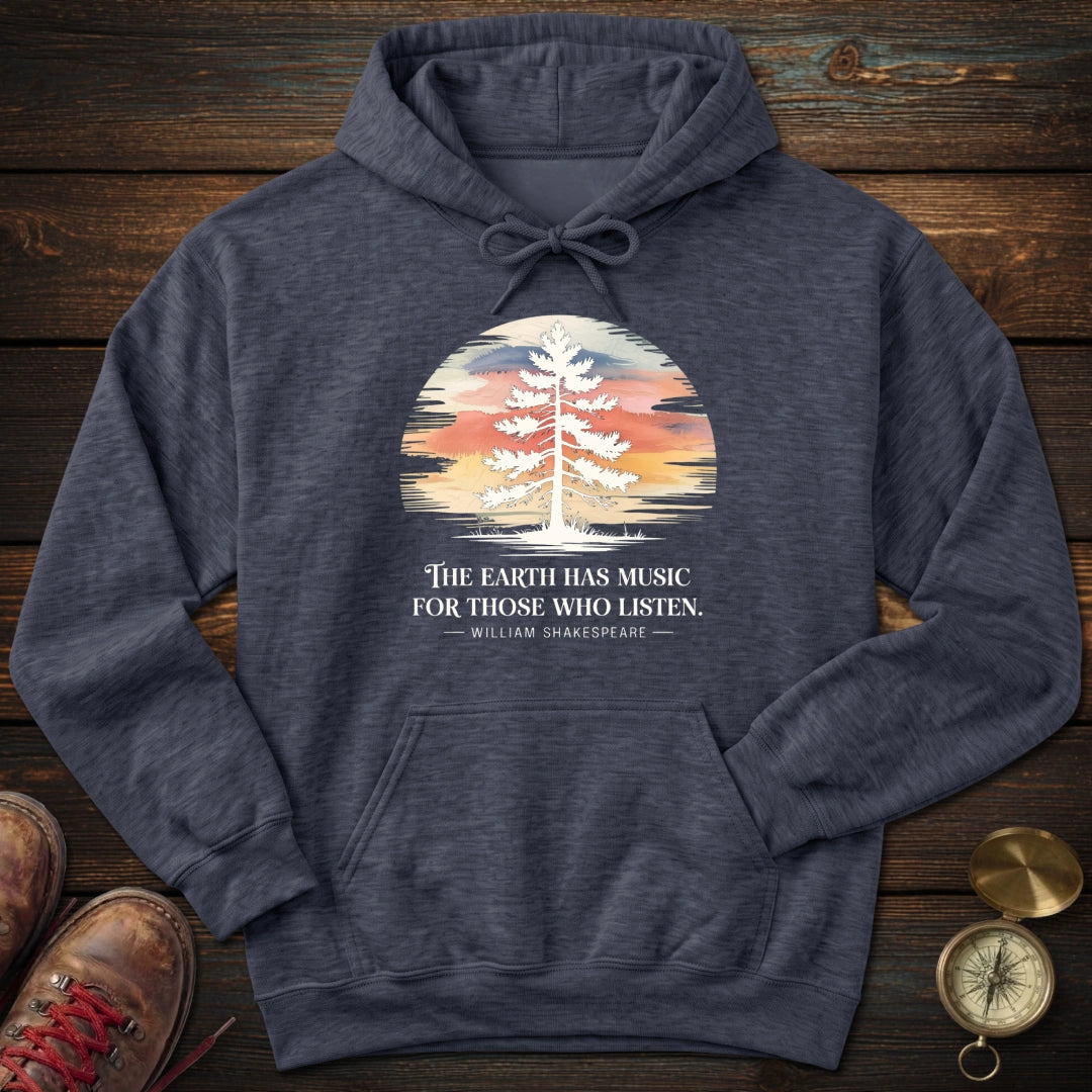 Earth Has Music Watercolor Hoodie