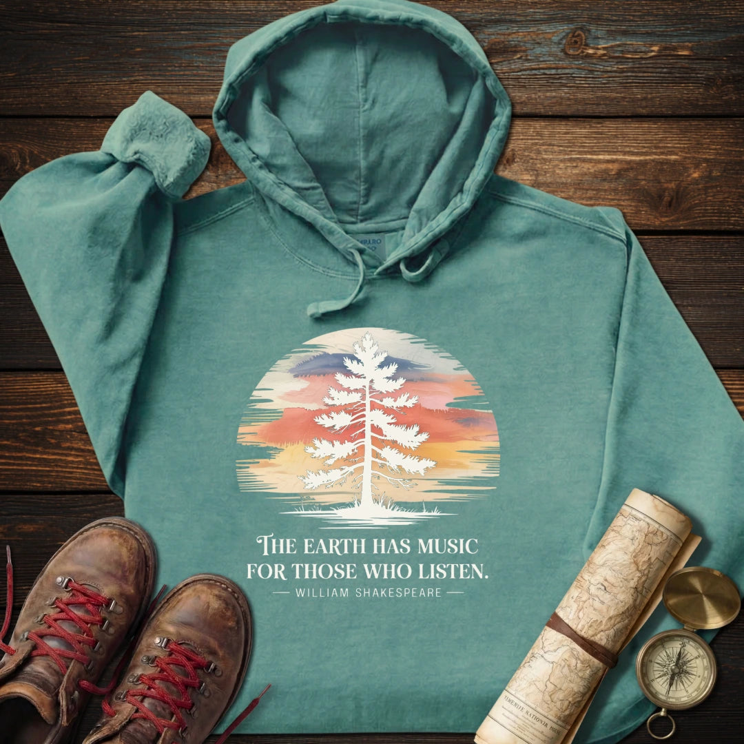 Earth Has Music Watercolor Hoodie