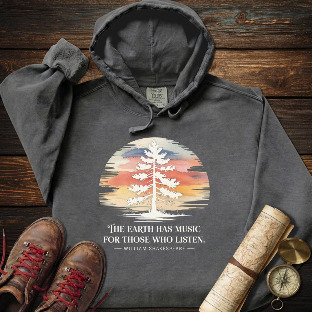 Earth Has Music Watercolor Hoodie