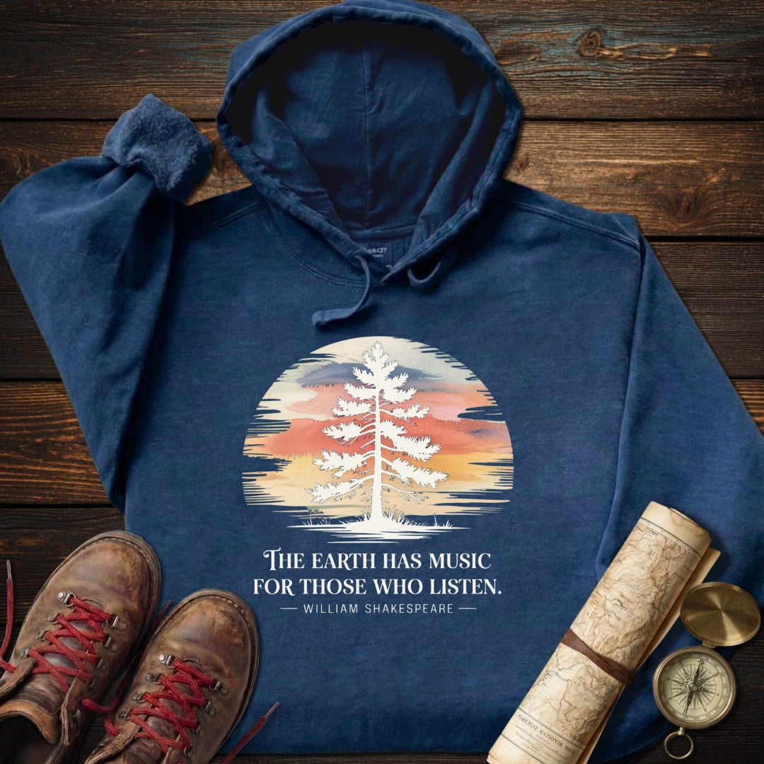 Earth Has Music Watercolor Hoodie