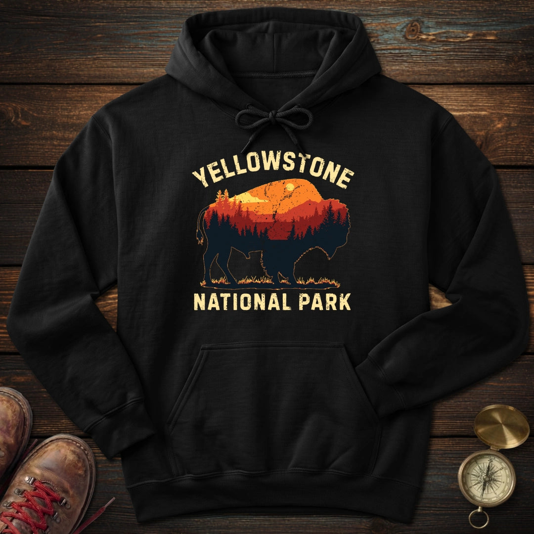 Vintage Yellowstone Buffalo Hoodie