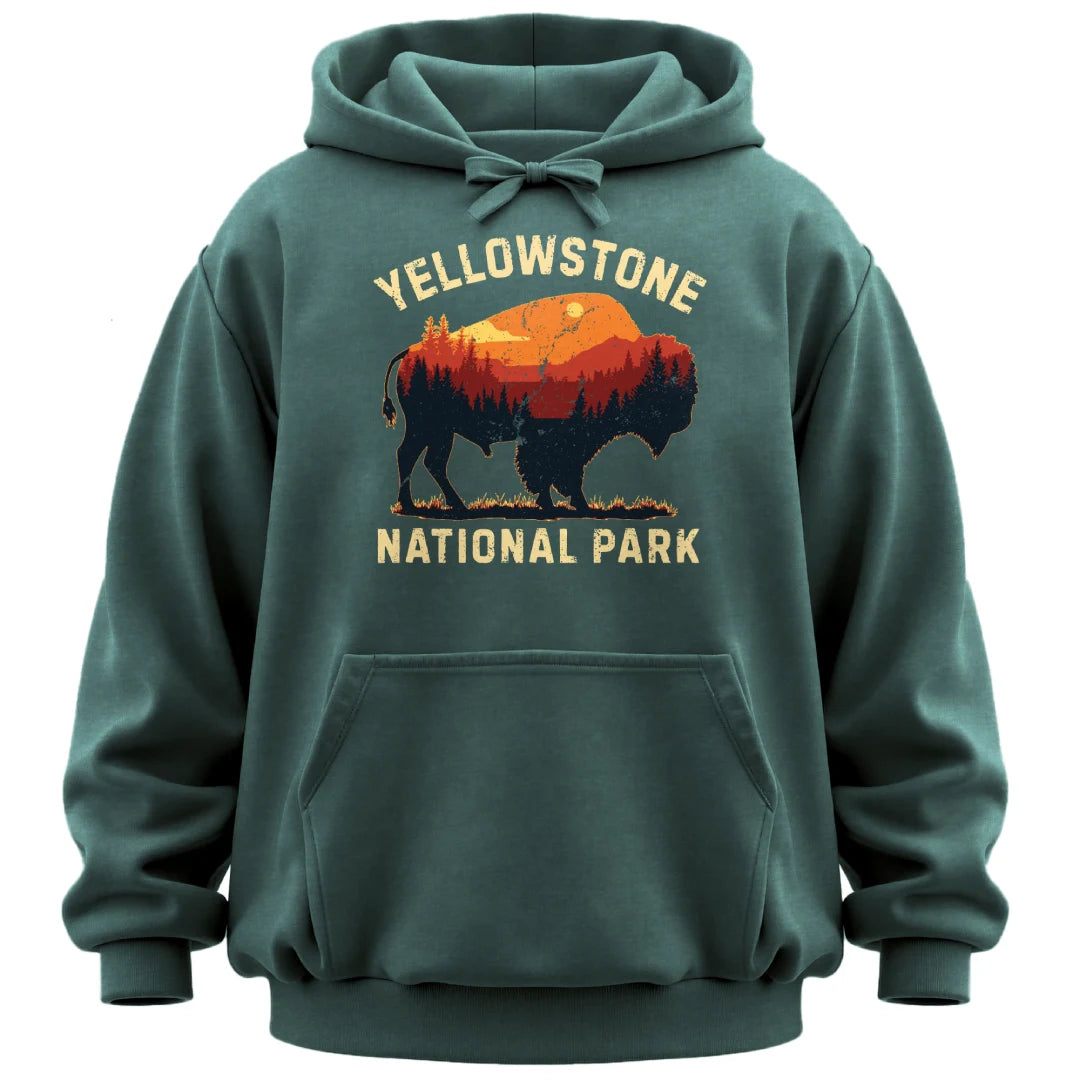 Vintage Yellowstone Buffalo Hoodie