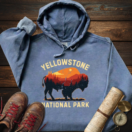 Vintage Yellowstone Buffalo Hoodie