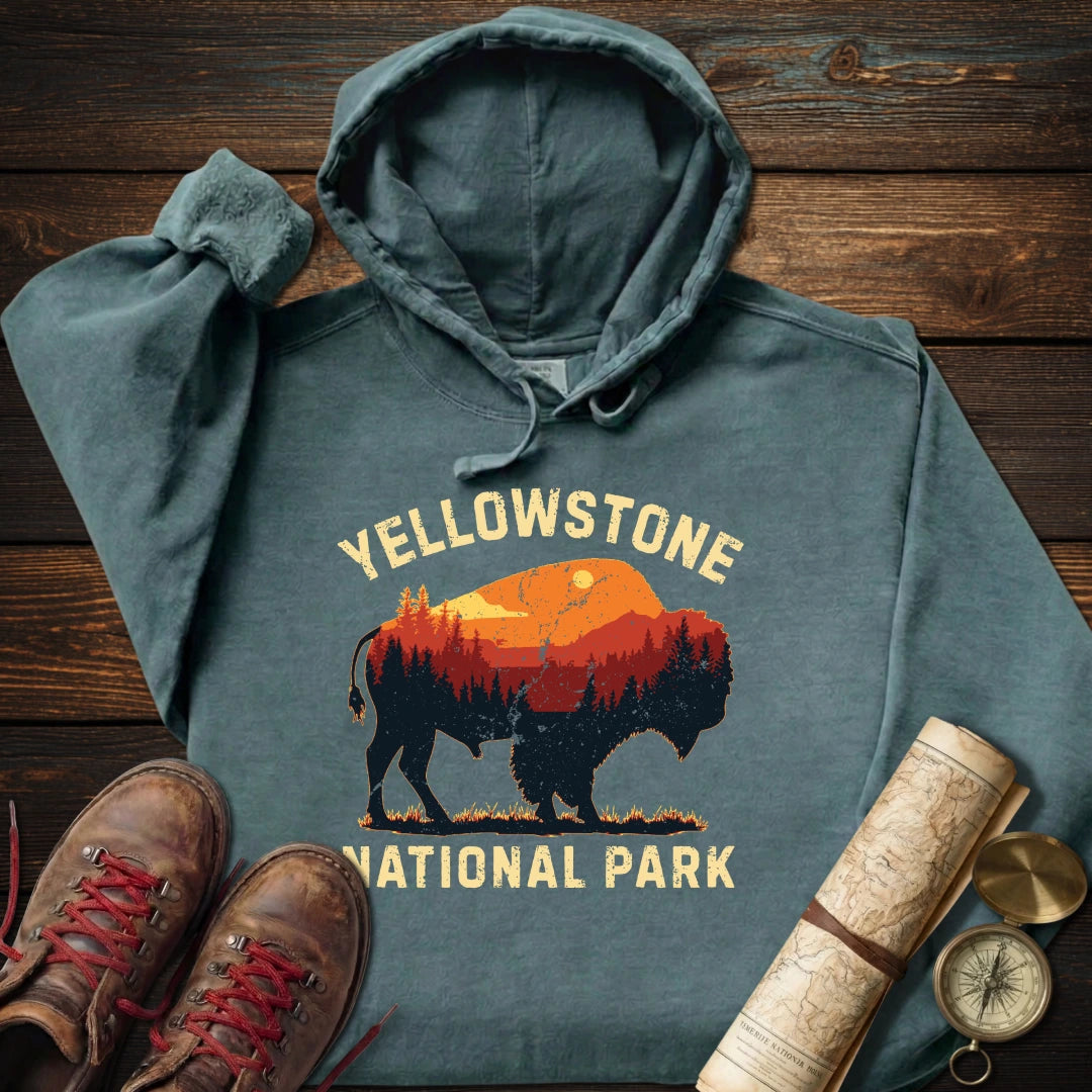 Vintage Yellowstone Buffalo Hoodie